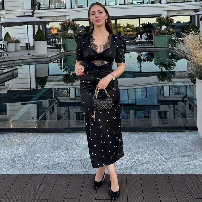 Women’s Hollow Lace Party Dress