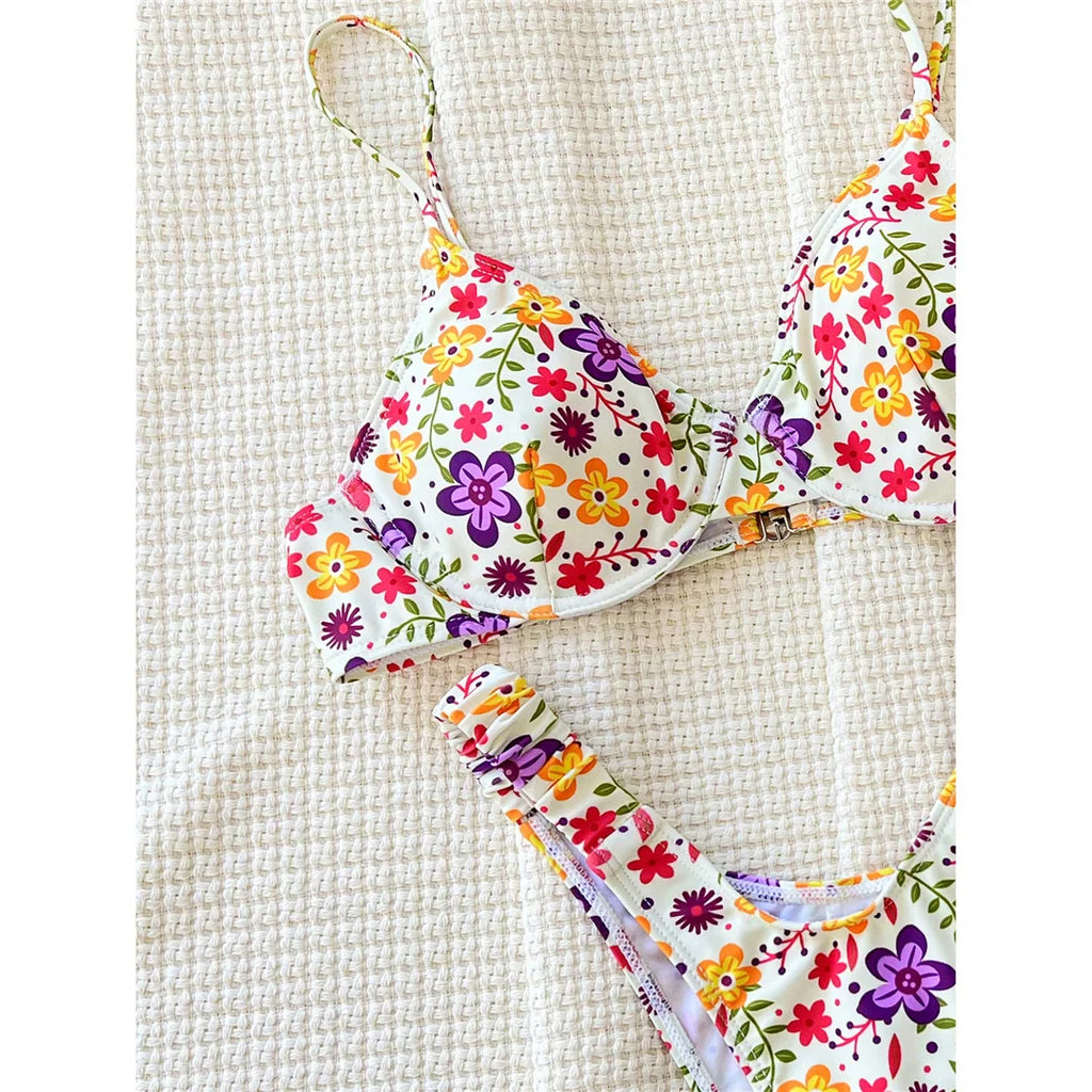 Floral Underwired Brazilian Bikini