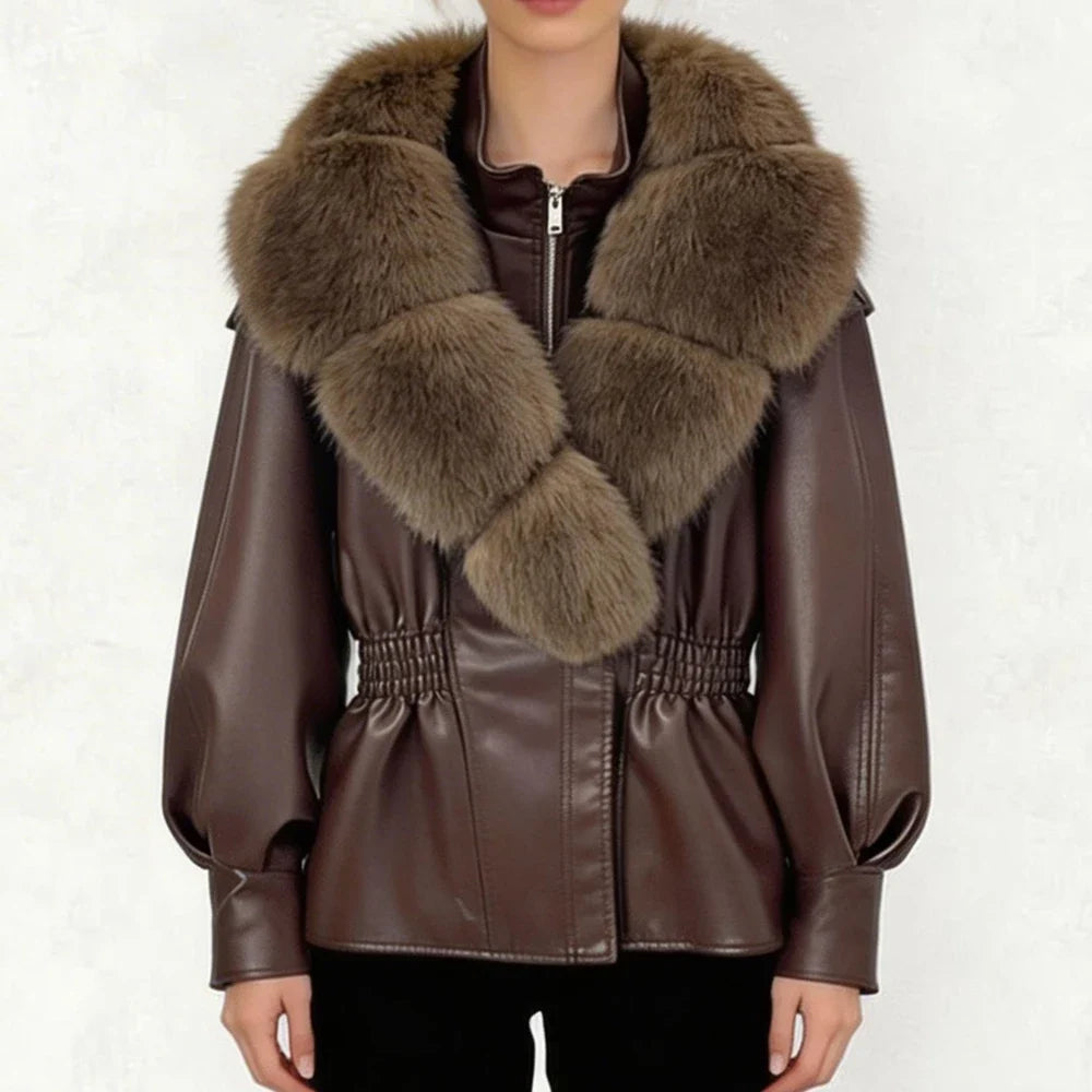 Agnes Faux Fur Leather Jacket