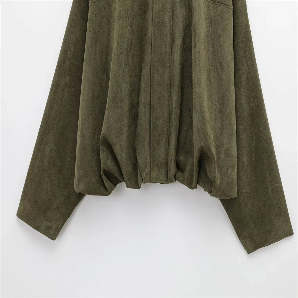 Damenjacke aus Wildlederimitat