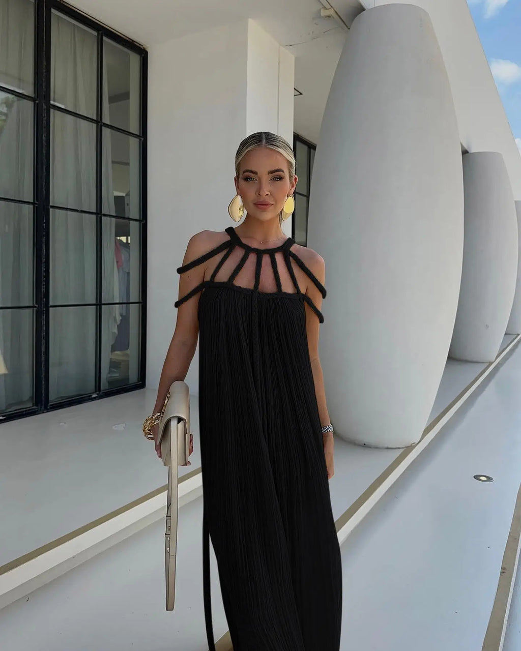 SHELLY DRESS Black One Size