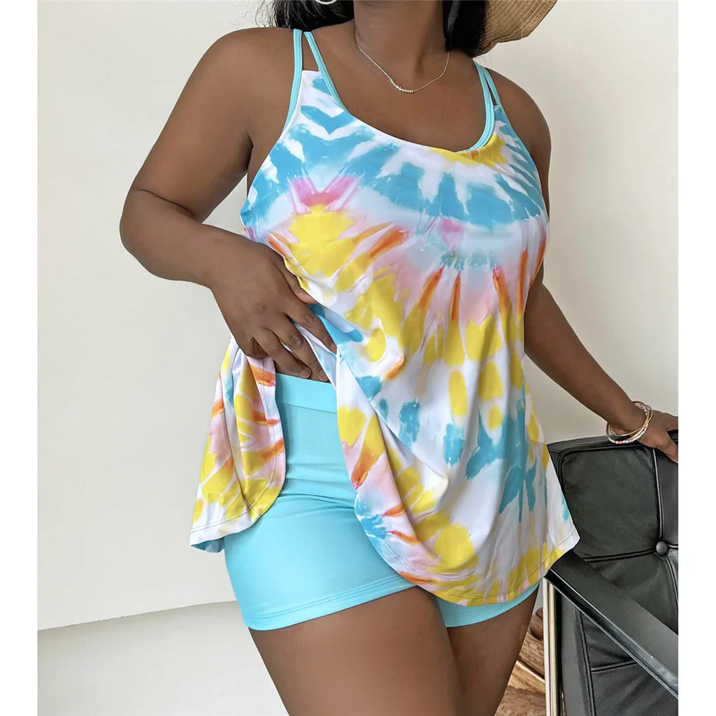 Tie Dye Plus Size Bikini Set
