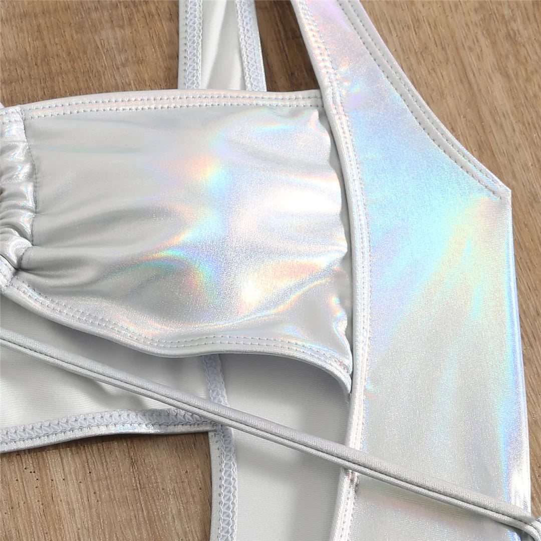 Shiny PU Faux Leather Monokini
