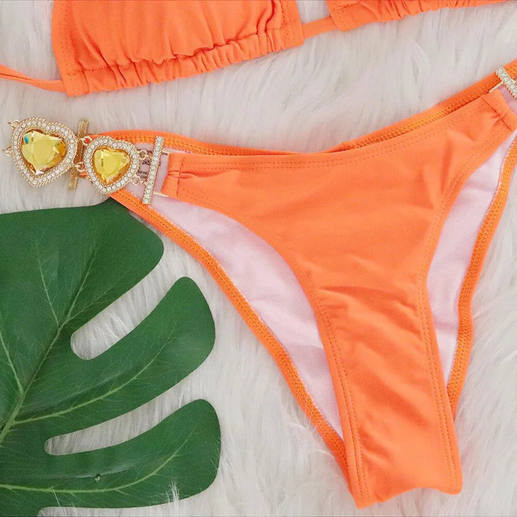 Diamond Rhinestone Bikini Set