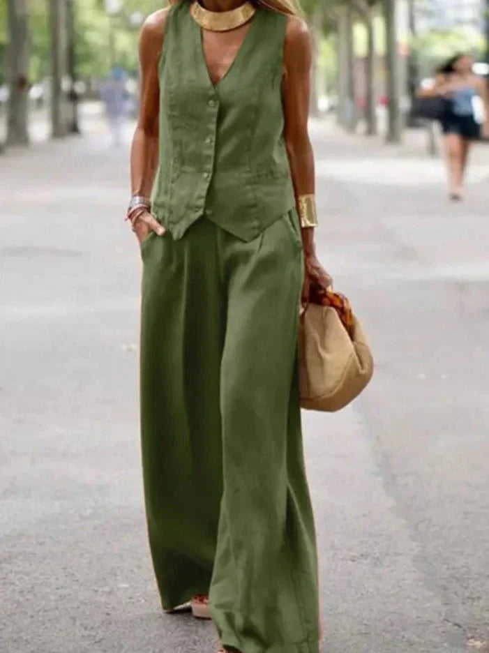 JANNA 2 PIECES SET Dark Green