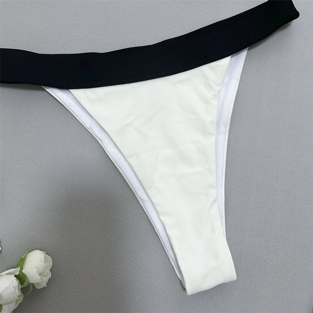 Splicing U Neck Underwired Bikini Set