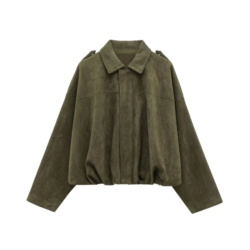 Damenjacke aus Wildlederimitat