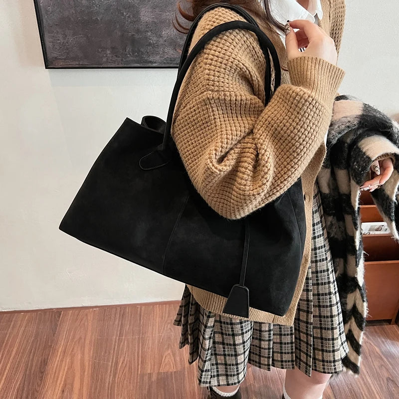 Margot Faux Suede Shoulder Bag