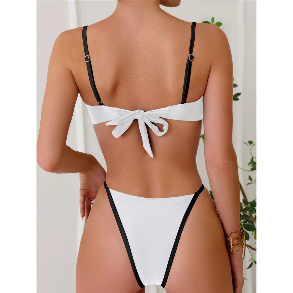 Knotted Splicing Padded Bikini