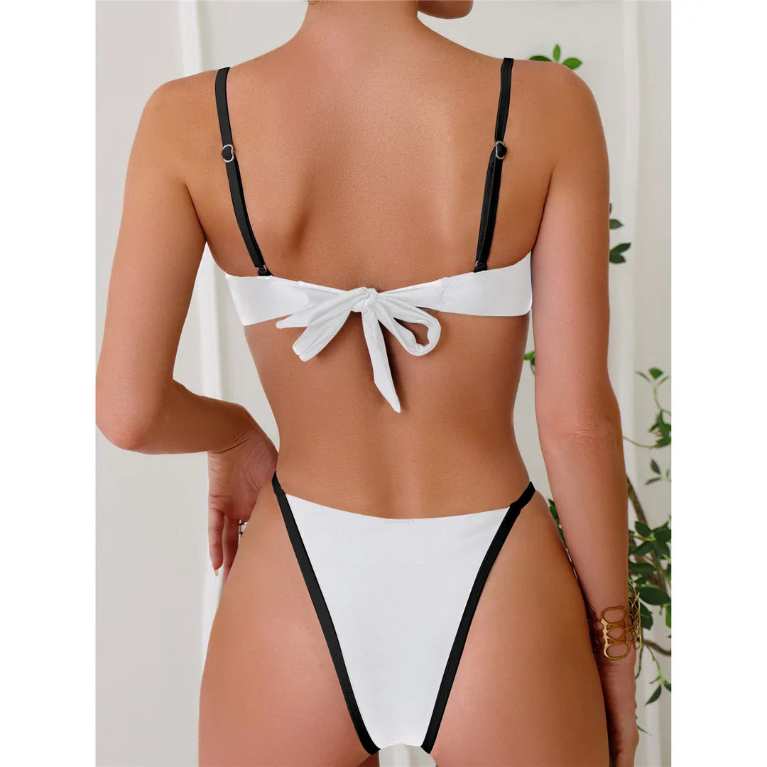 Knotted Splicing Padded Bikini
