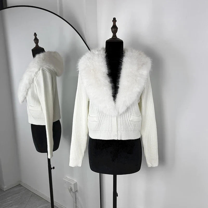 Elowen Fur Collar Cardigan