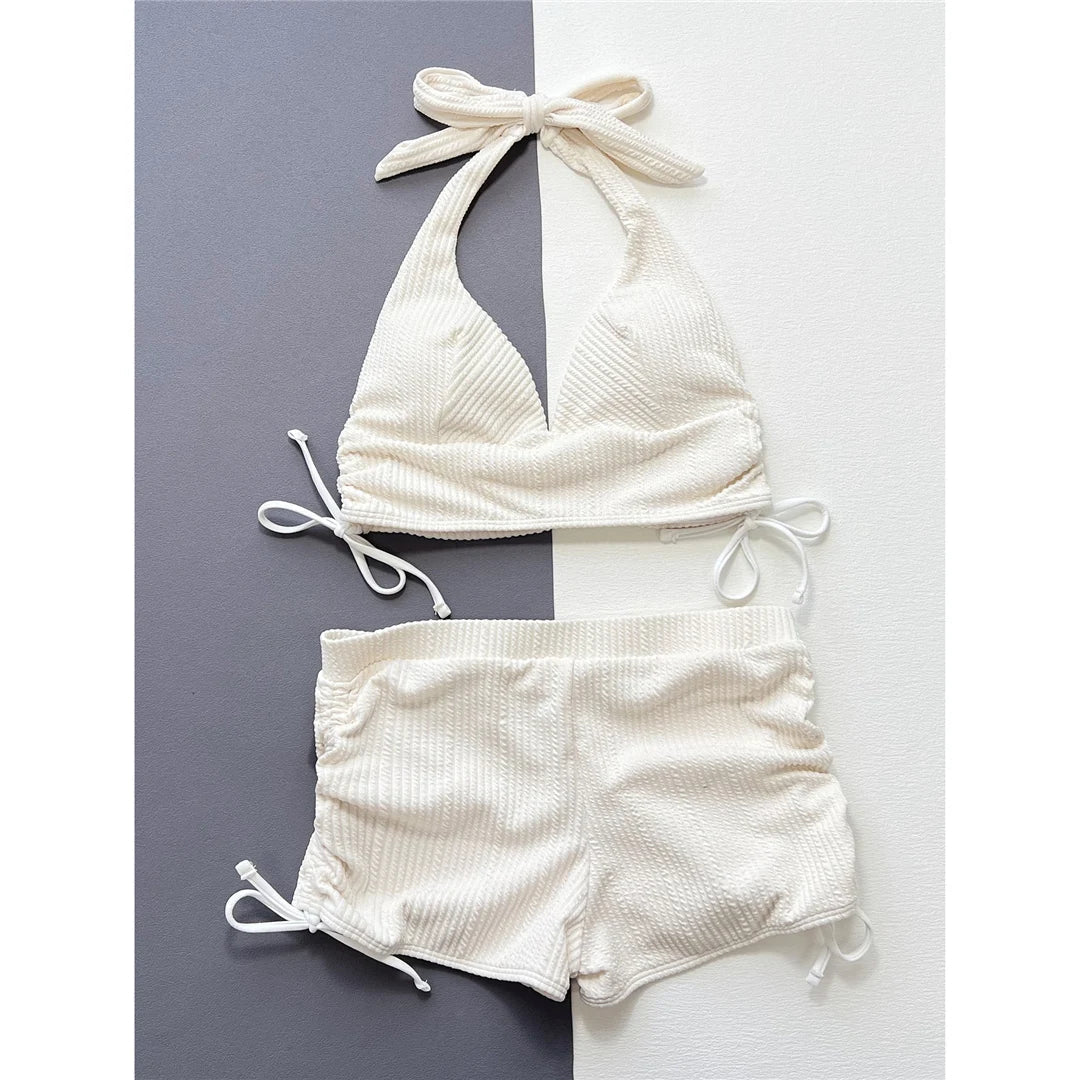 Halter High Waist Bikini Set