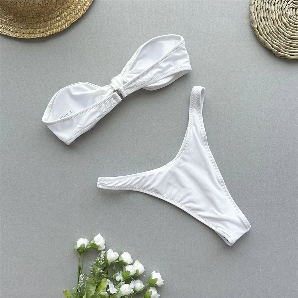 Bandeau Knotted Brazilian Bikini