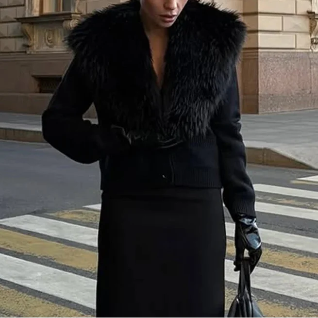 Elowen Fur Collar Cardigan