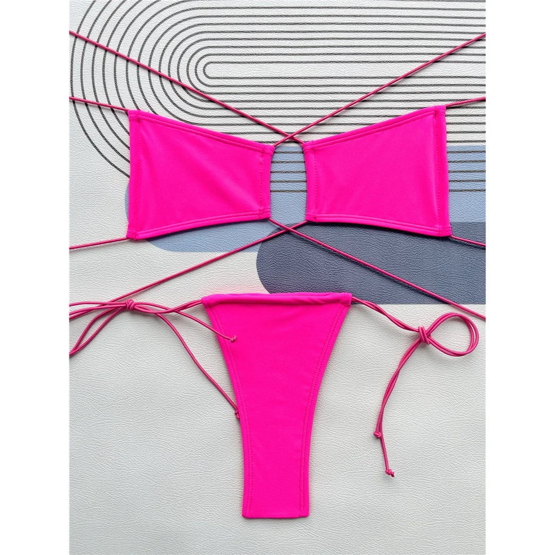 Halter Micro Thong Bikini Set