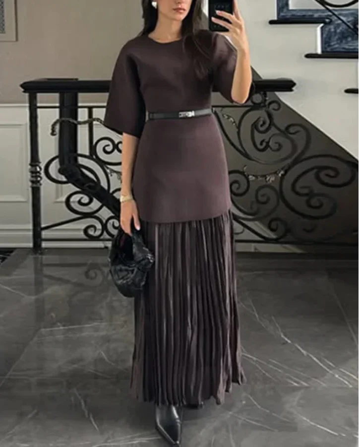 DAWN DRESS brown