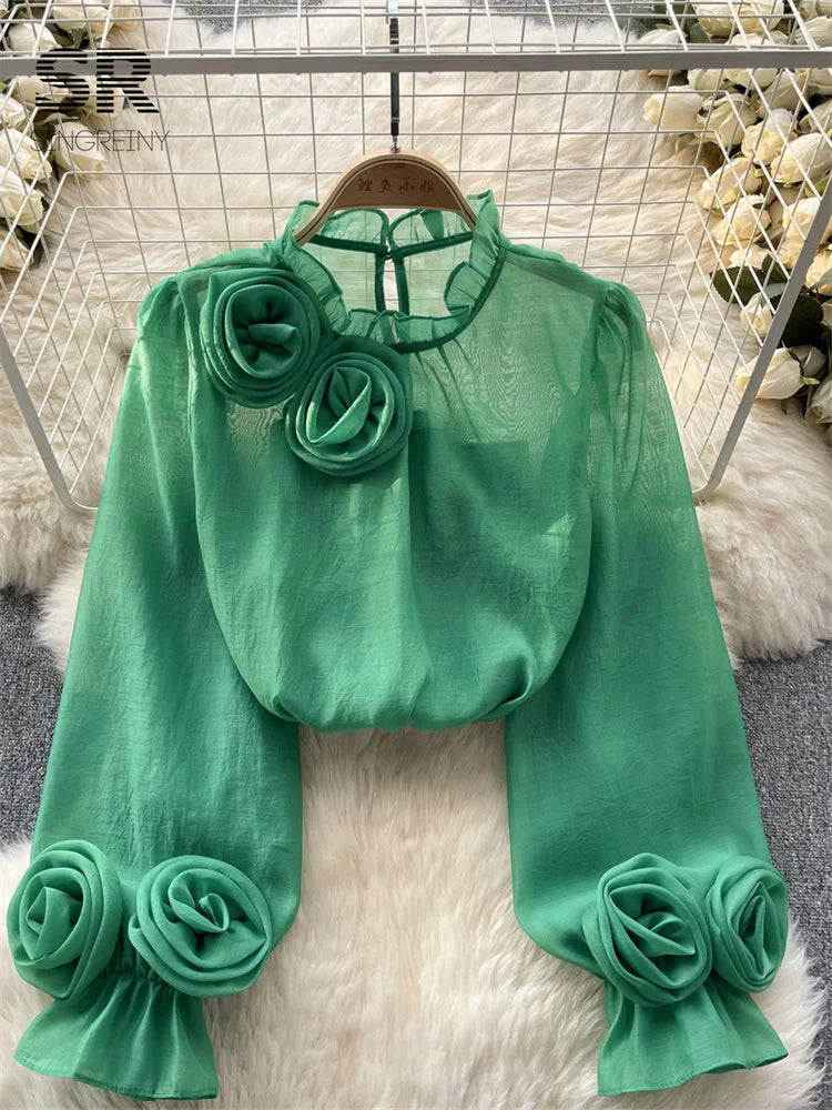 PINELOPA BLOUSE green One Size