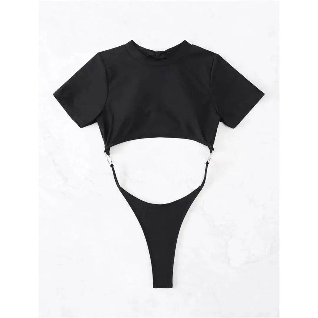 Short Sleeve Thong One Piece
