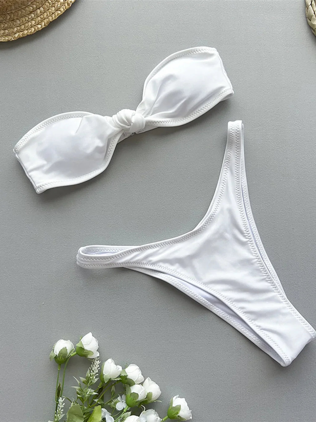 Bandeau Knotted Brazilian Bikini
