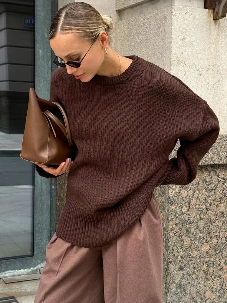 EMMA SWEATER Coffee One Size