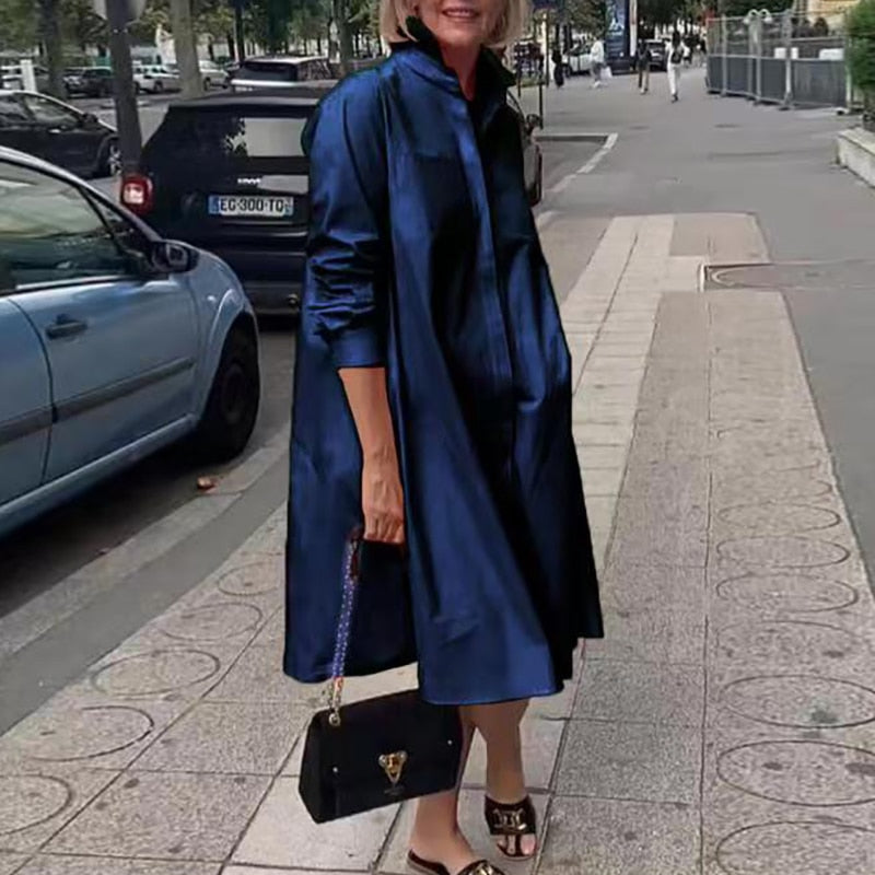 Maggie Dress Deep Blue