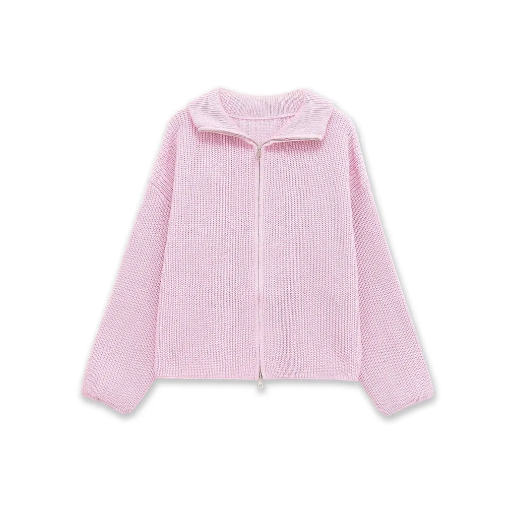 Rosalie Striped Zip-Up Cardigan
