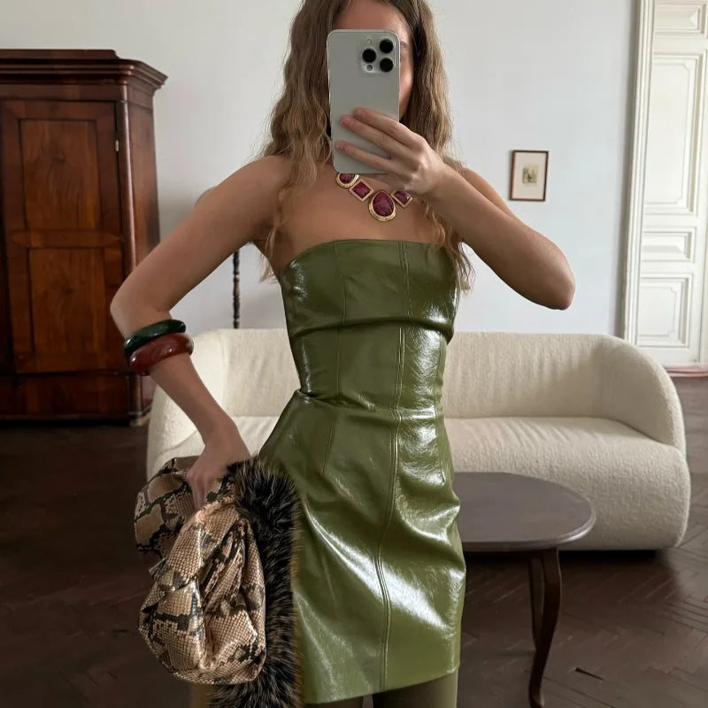LUIZA SET green dress