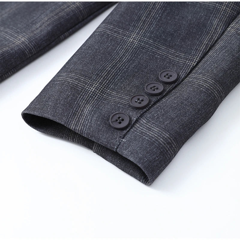 Irregular Check Blazer Jacket
