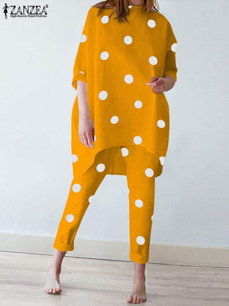 ANNA POLKA DOT SET B Yellow
