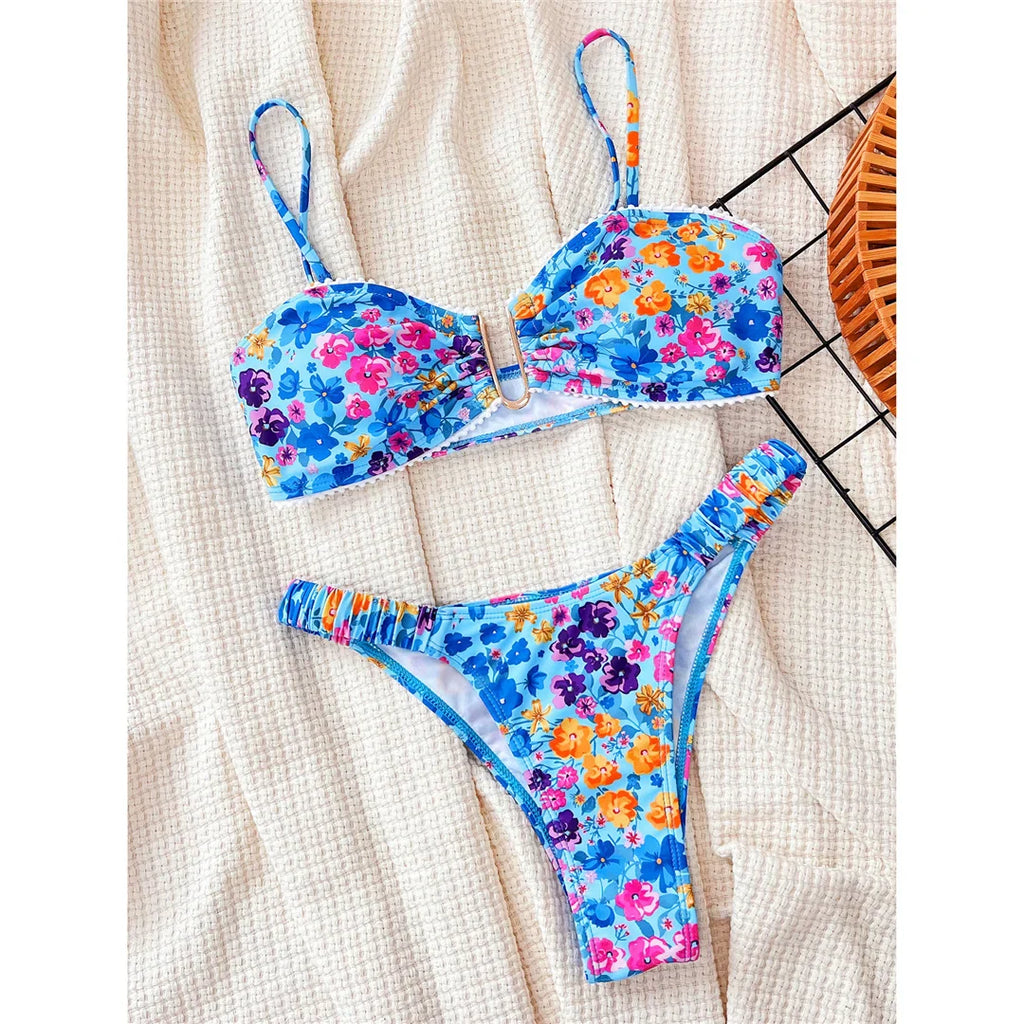 Colorful Floral Bikini Set