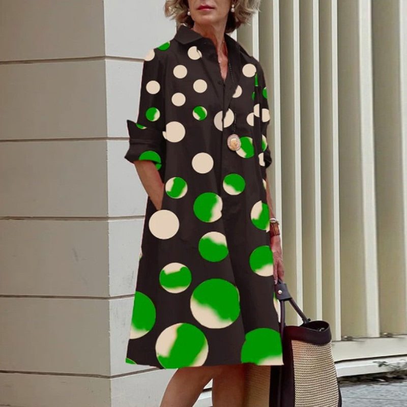 Maggie Dress Black Green