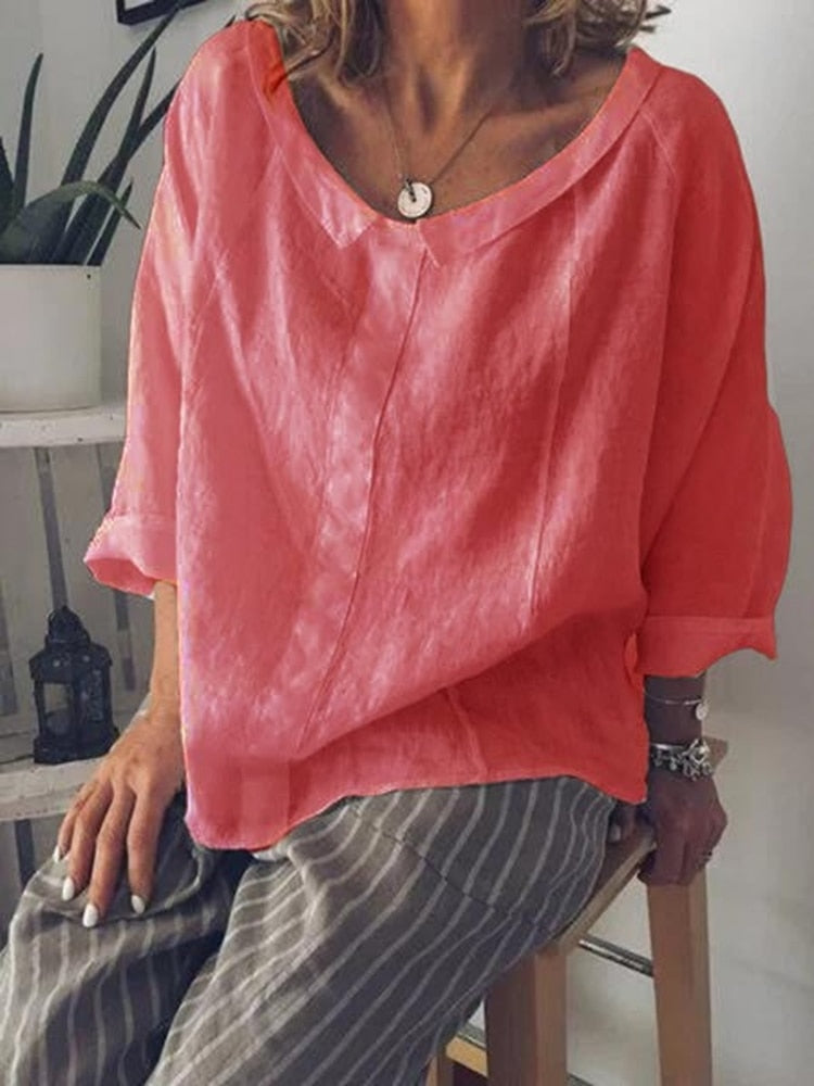 TATI BLOUSE orange red
