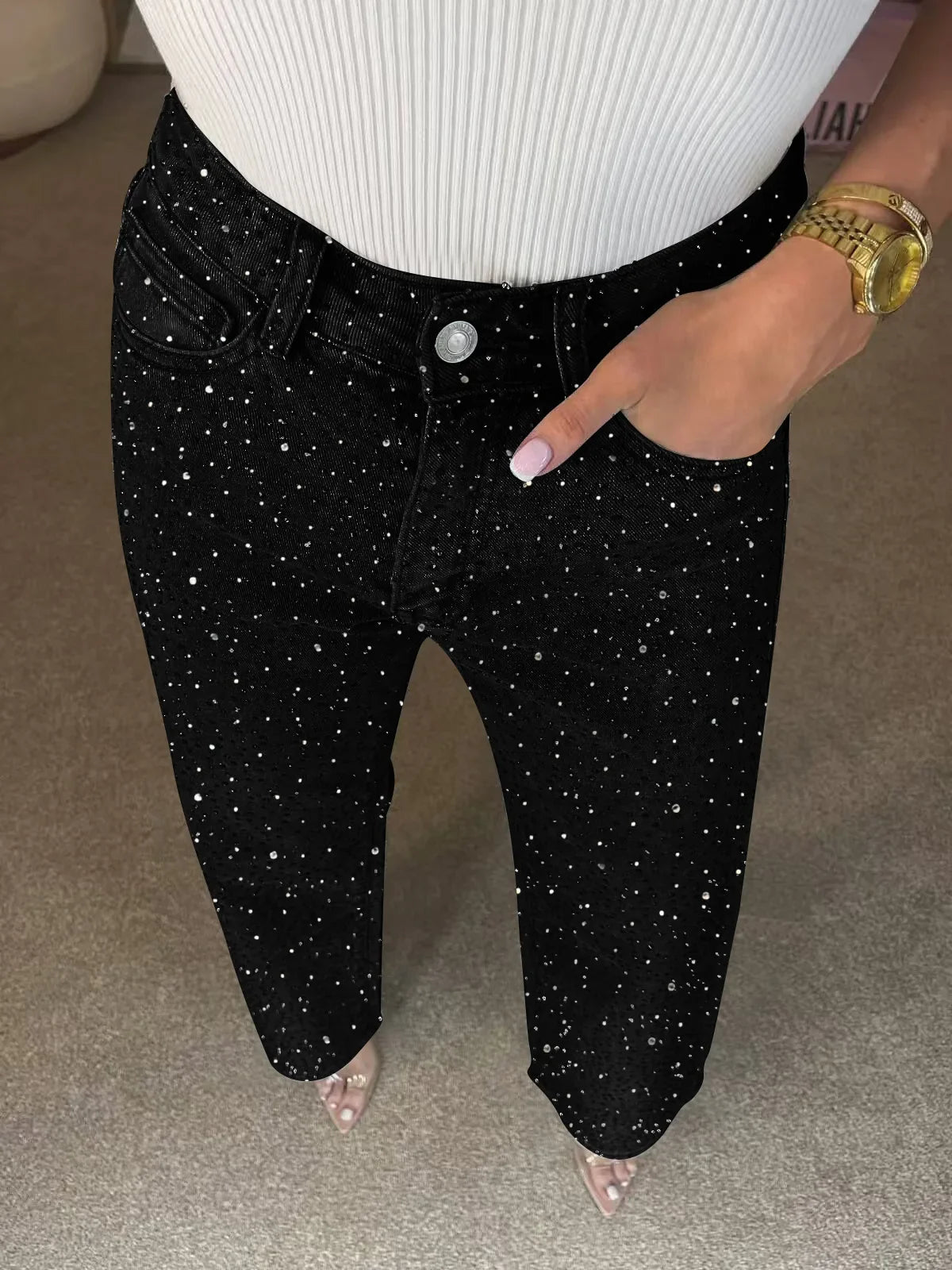 Women’s Rhinestone Denim Jeans