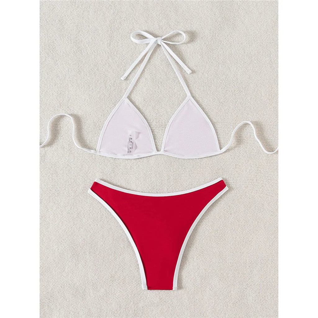 Halter Brazilian High Cut Bikini Set
