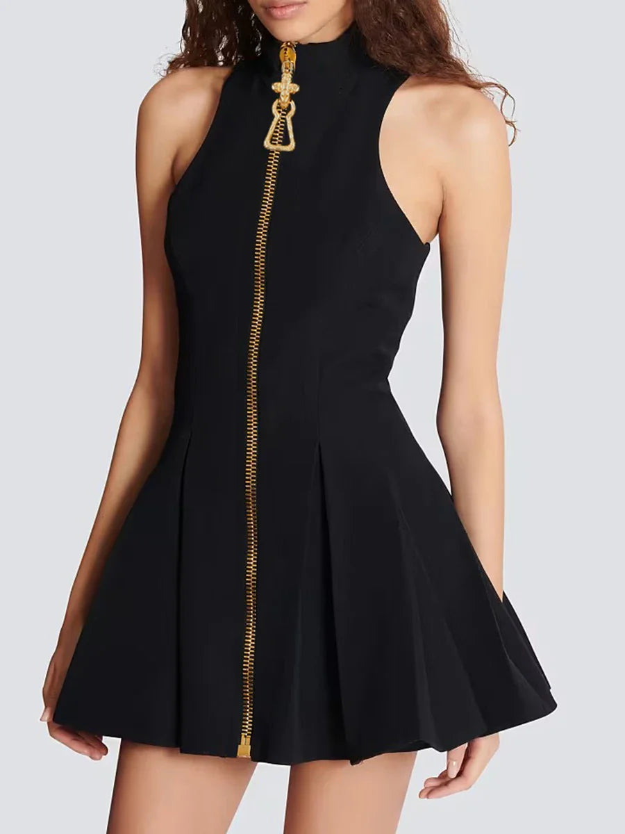 Slim Fit Patchwork Mini Dress