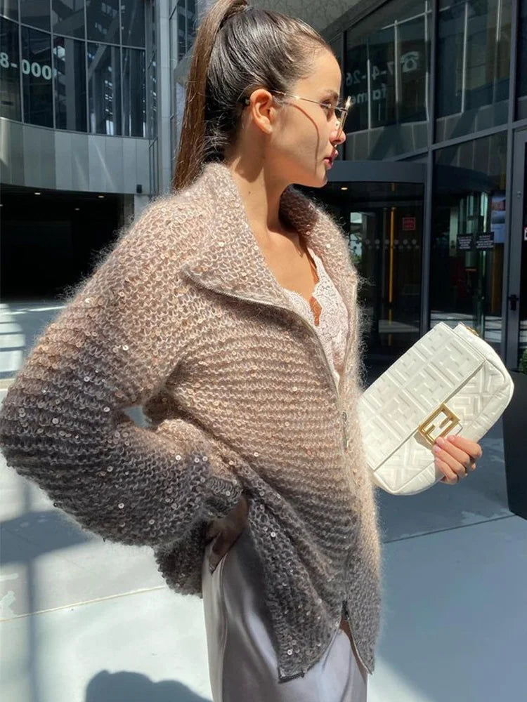 ELIKA CARDIGAN camel