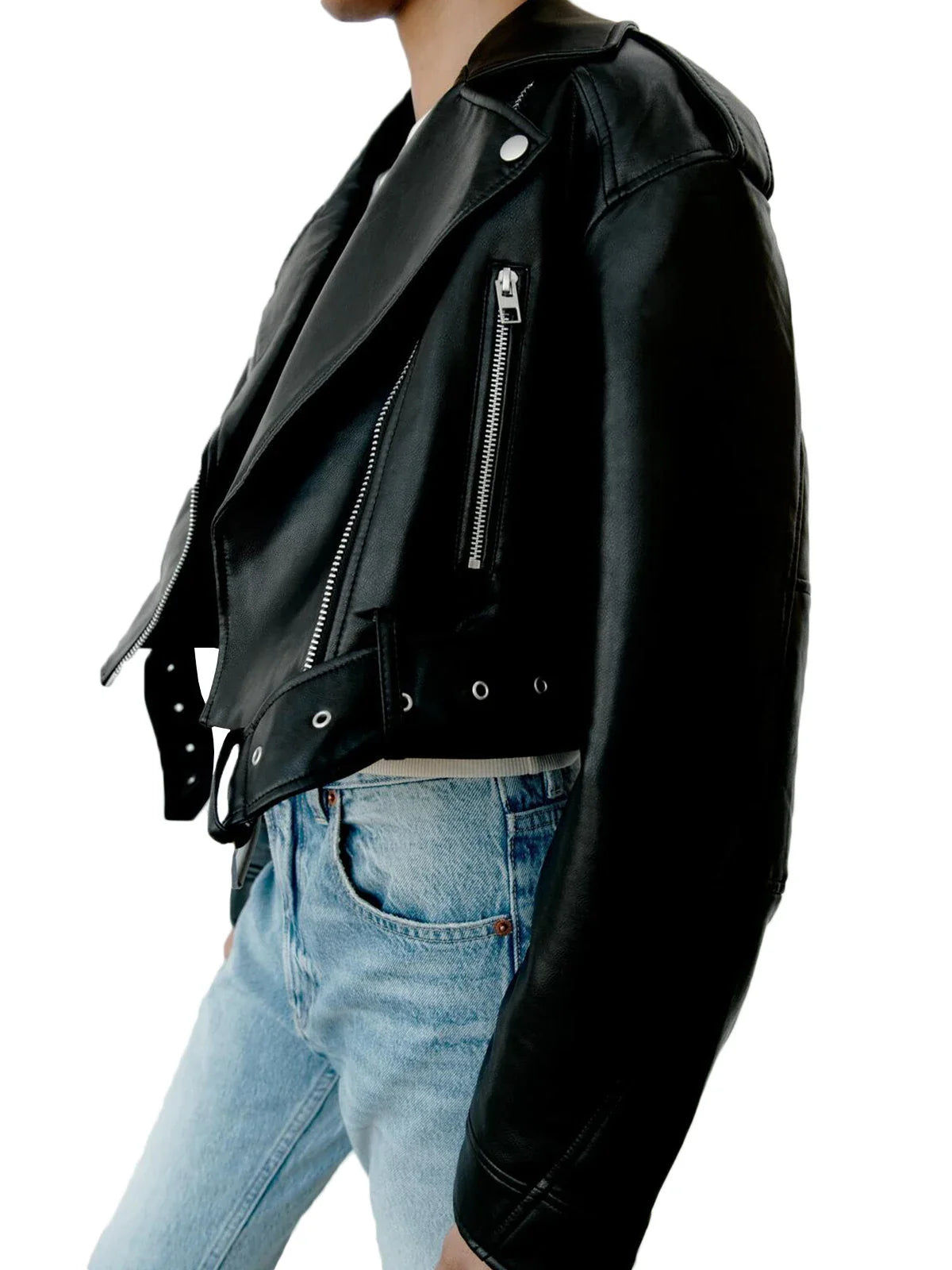 Damenjacke aus Kunst-PU-Leder