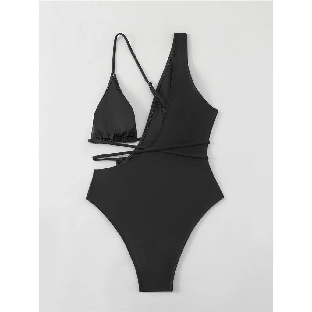 Asymmetric Wrap Around Swimsuit