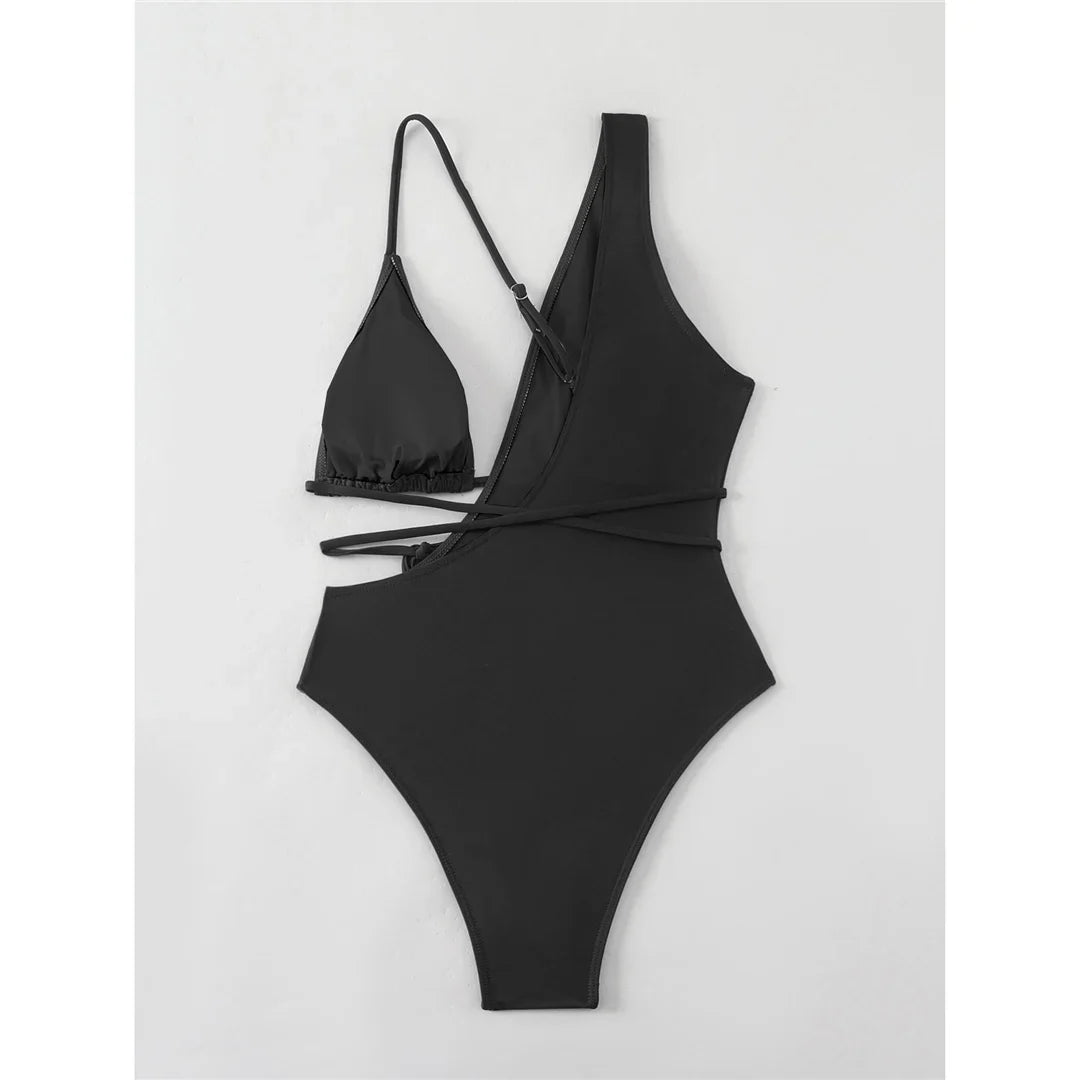 Asymmetric Wrap Around Swimsuit