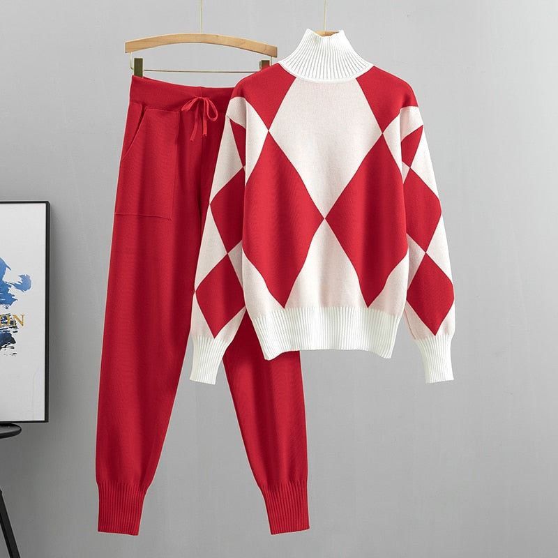 JOANA KNIT SET Red