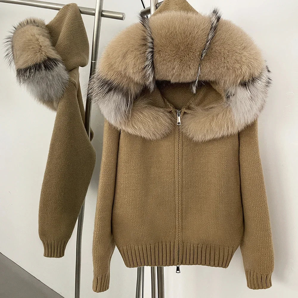 Natural Fox Fur Jacket