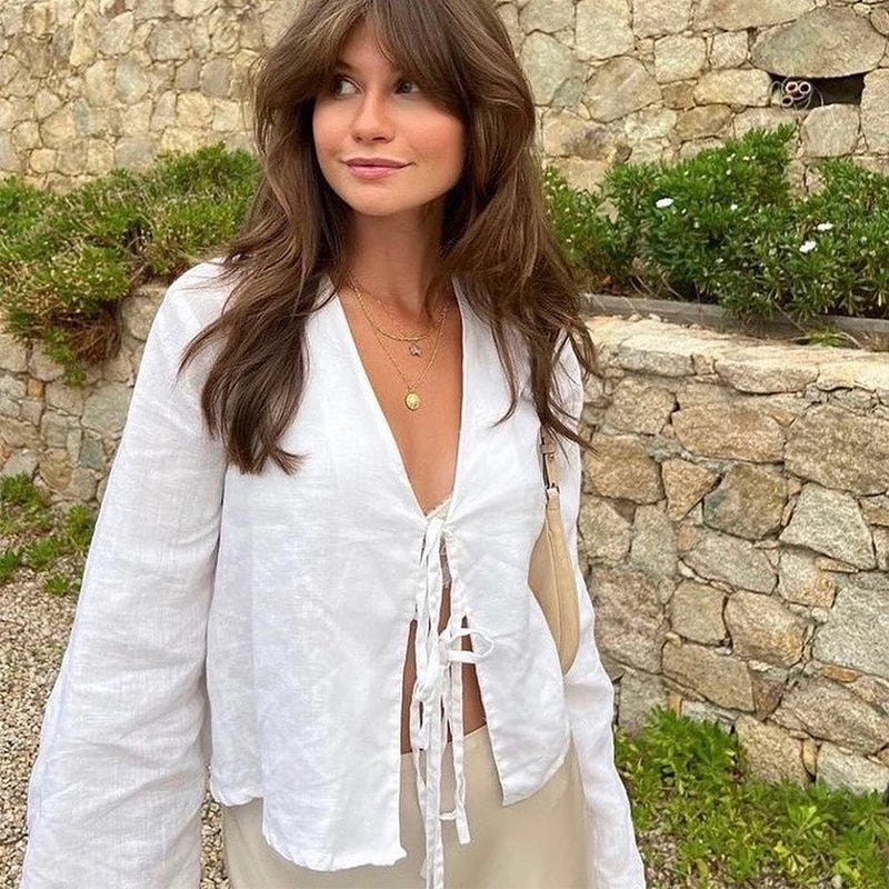 ATLANTA BLOUSE white