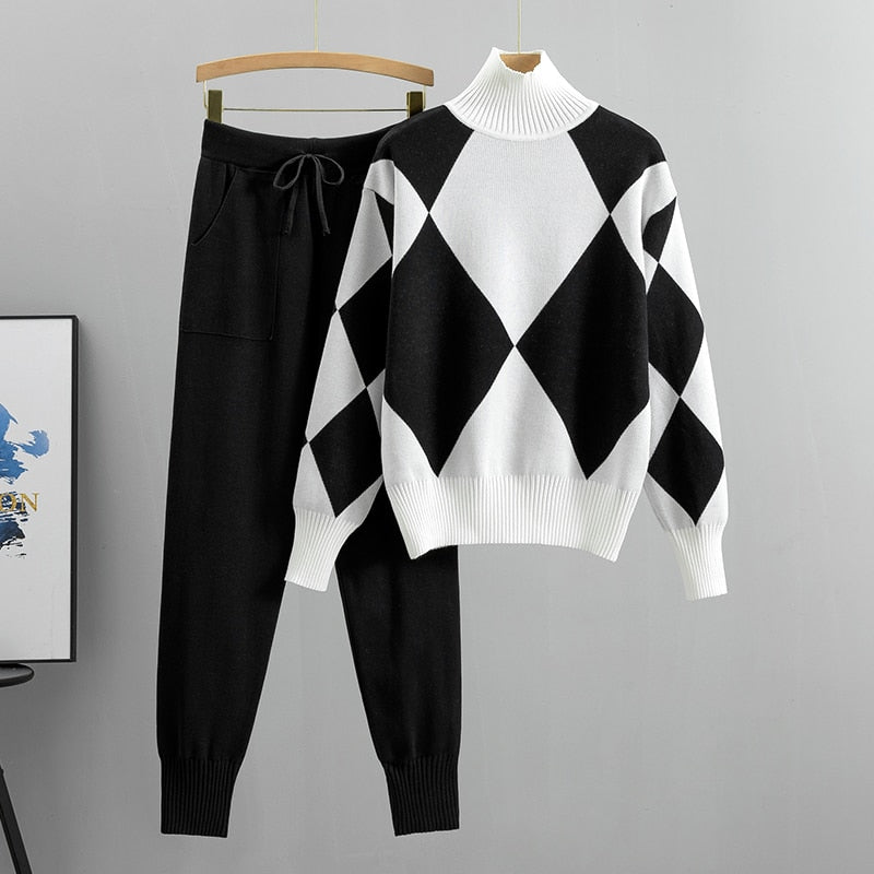 JOANA KNIT SET Black