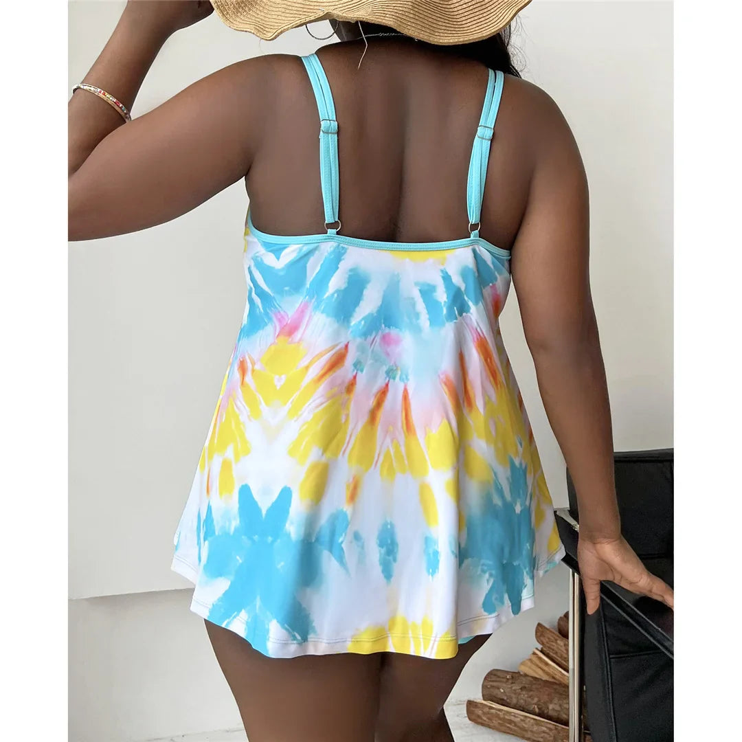 Tie Dye Plus Size Bikini Set