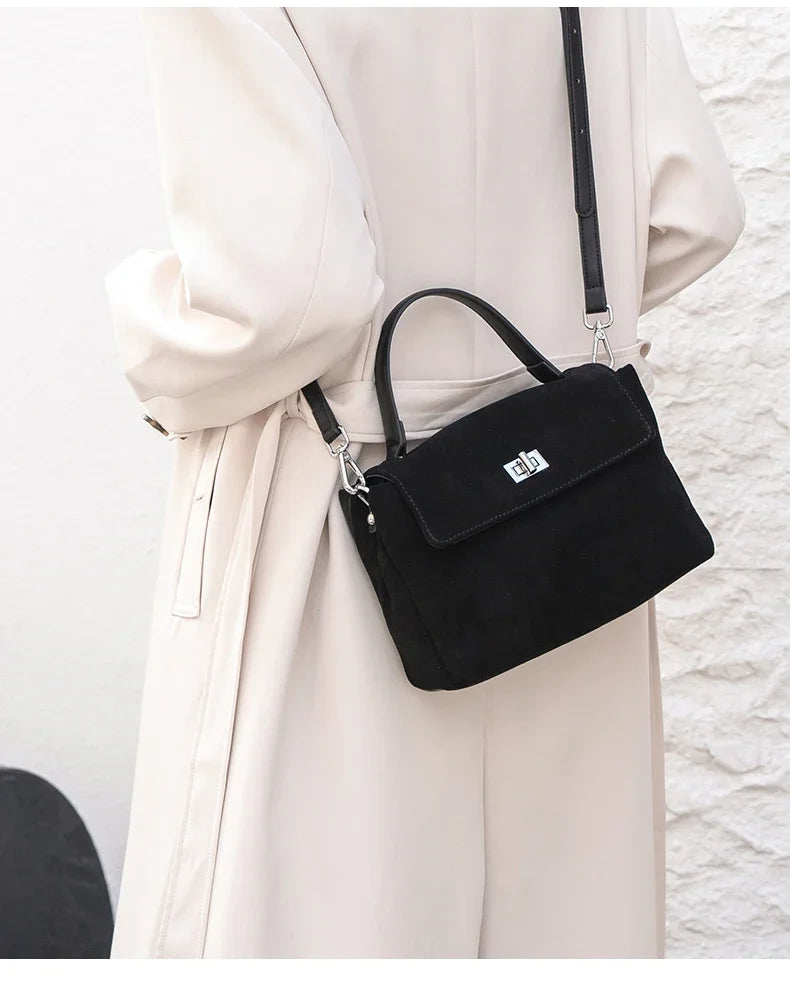 Suede Leather Crossbody Bag