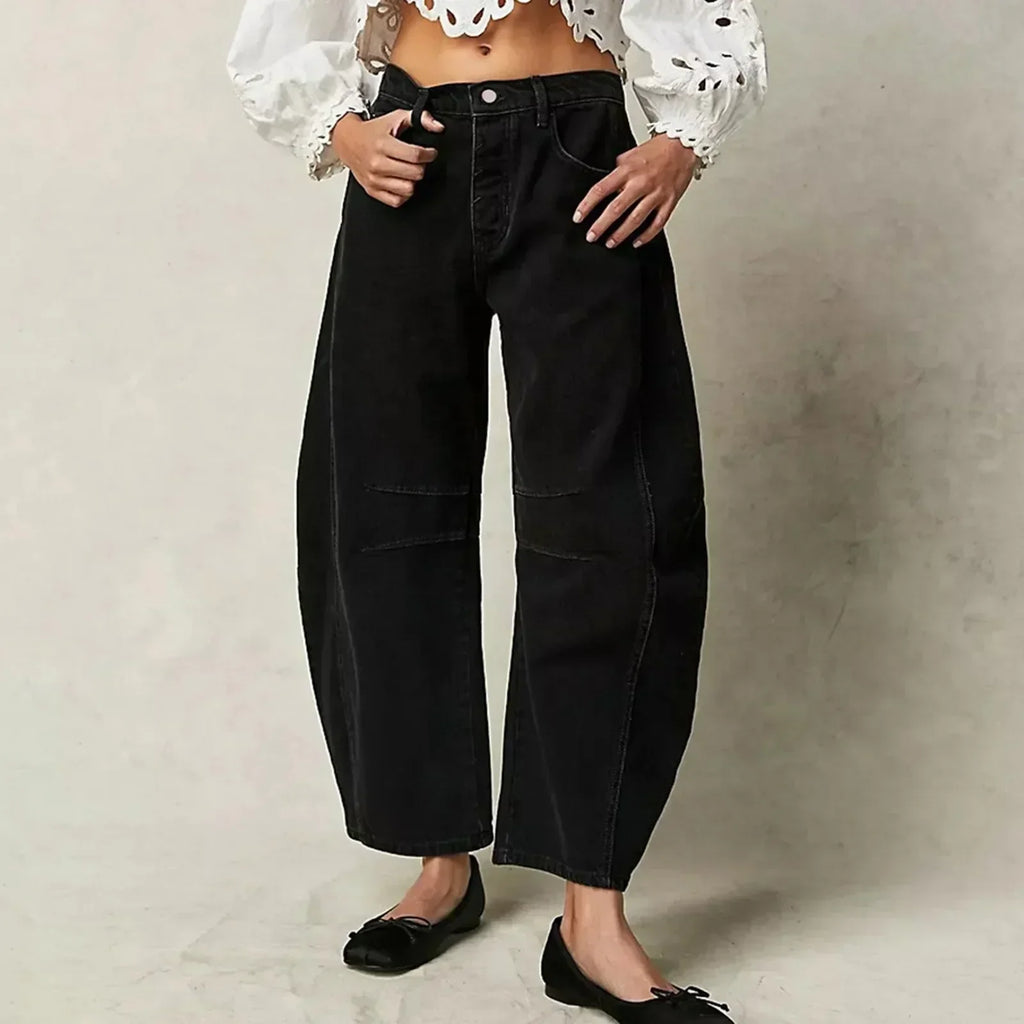 The Avenue Wide-Leg Barrel Jeans
