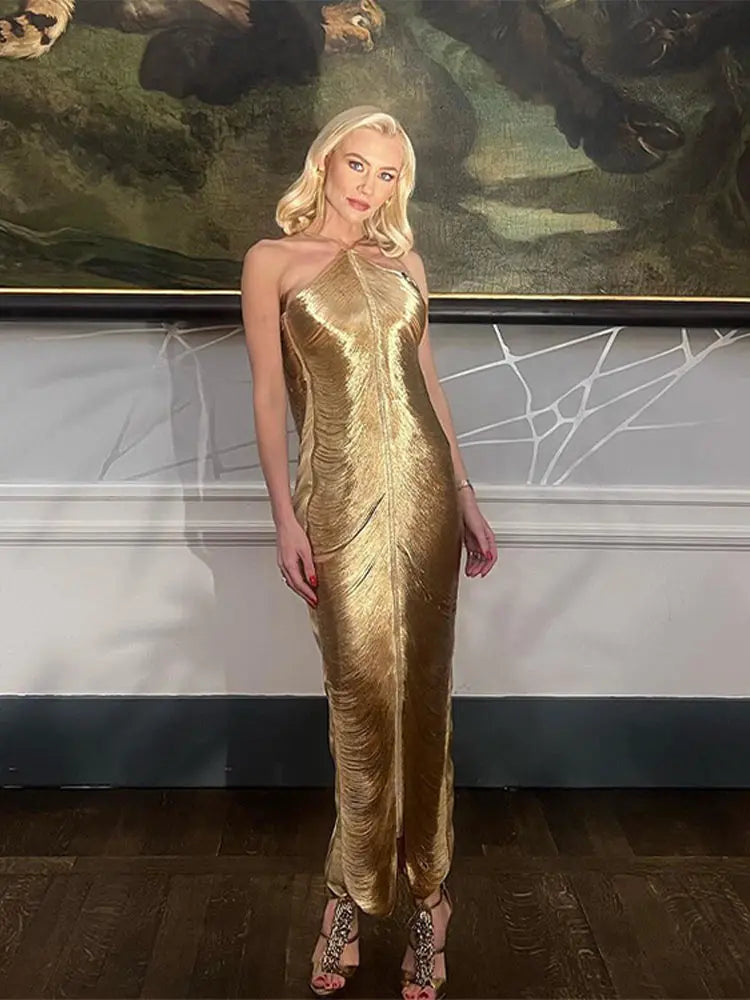 LAURETA DRESS Gold