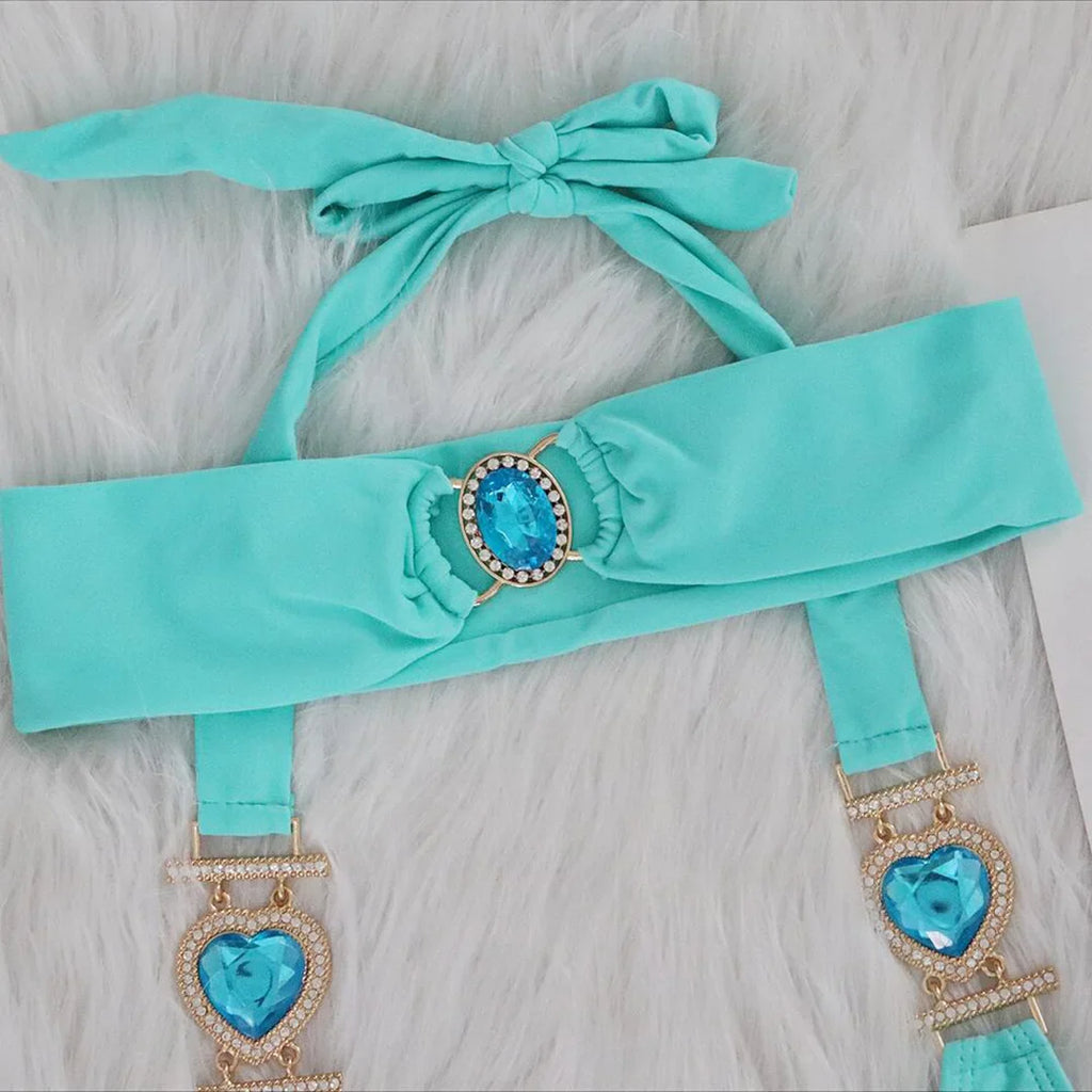 Diamond Rhinestone Bikini Set