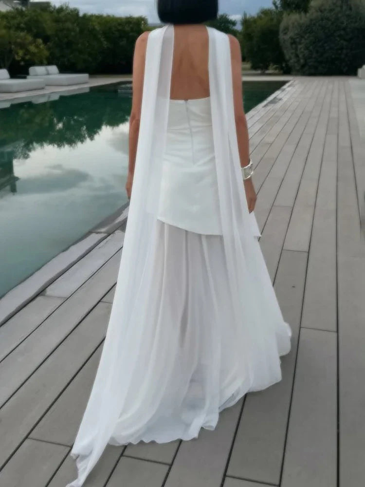 Women’s Strapless Corset Maxi Dress