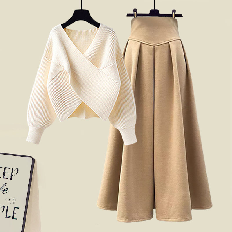 GREATHA SET Khaki and Apricot
